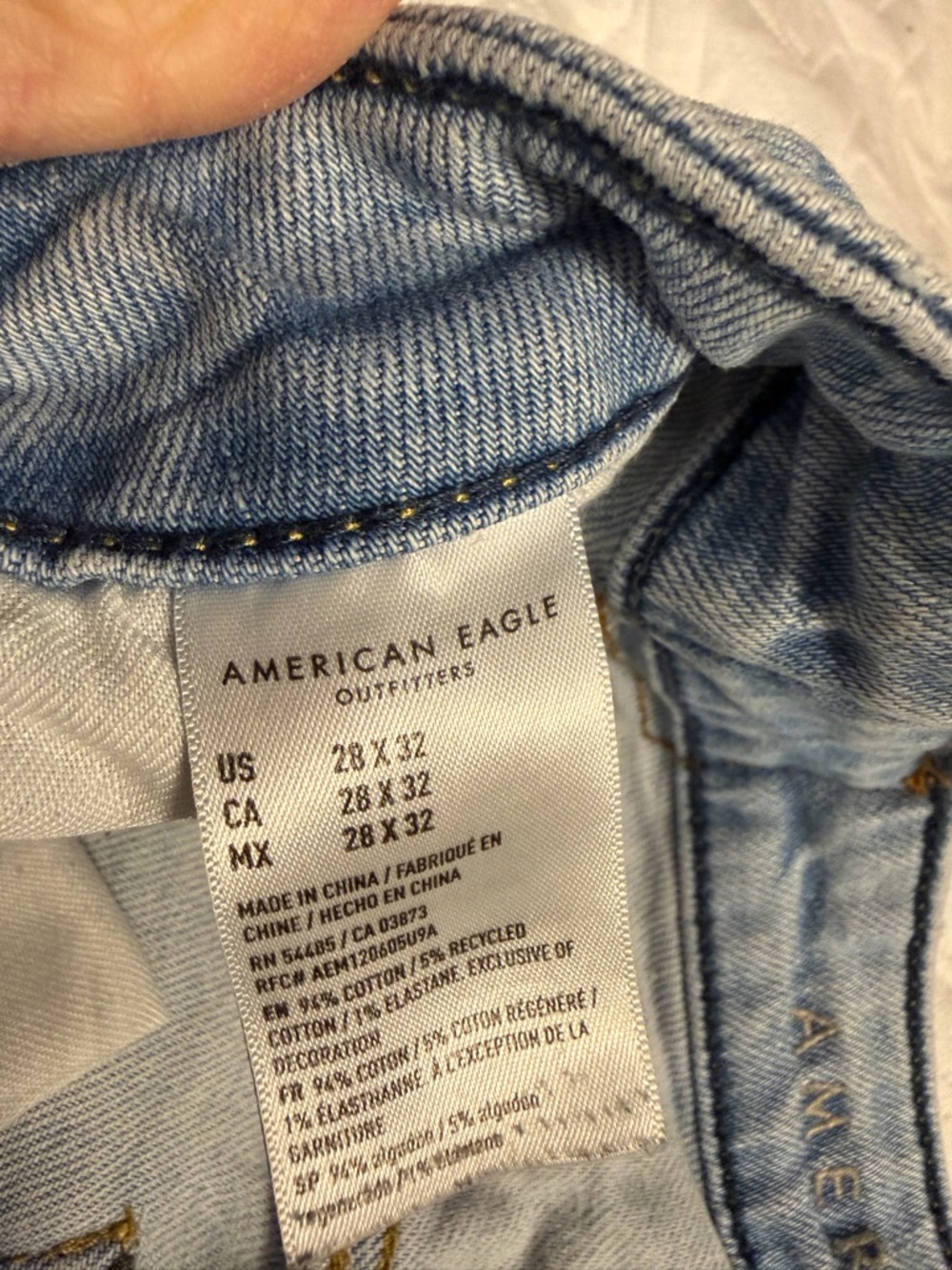 American Eagle Outfitters Light Blue Distressed Boyfriend Jeans - Picture 3 of 5